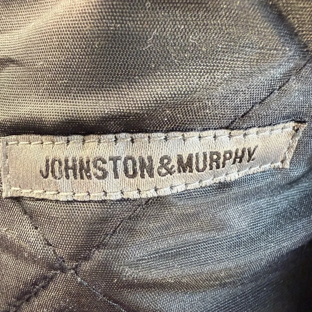 Vtg. Wigens Johnston & Murphy Wool Cashmere Shadow Plaid Cap Earflaps Gray 58 L